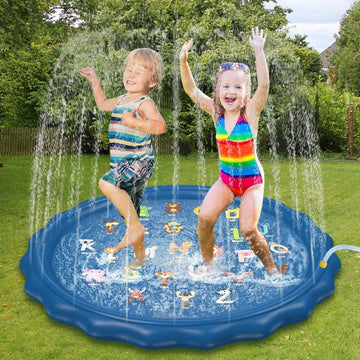 Jasonwell Splash Pad Sprinkler for Kids 60" Splash Play Mat Outdoor Water Toys Inflatable Splash Pad Baby Toddler Pool Boys Girls Children Outside Backyard Dog Sprinkler Pool for Age 1 2 3 4 5 6 7 8 9 - Jasonwell